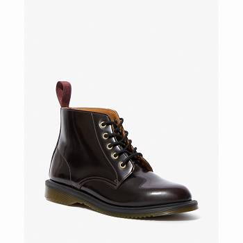 Dr Martens Női Emmeline Arcadia Bőr Lace Up Bokacsizma Bordó